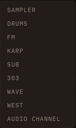 The + control that adds a lane, at the top of the clip grid