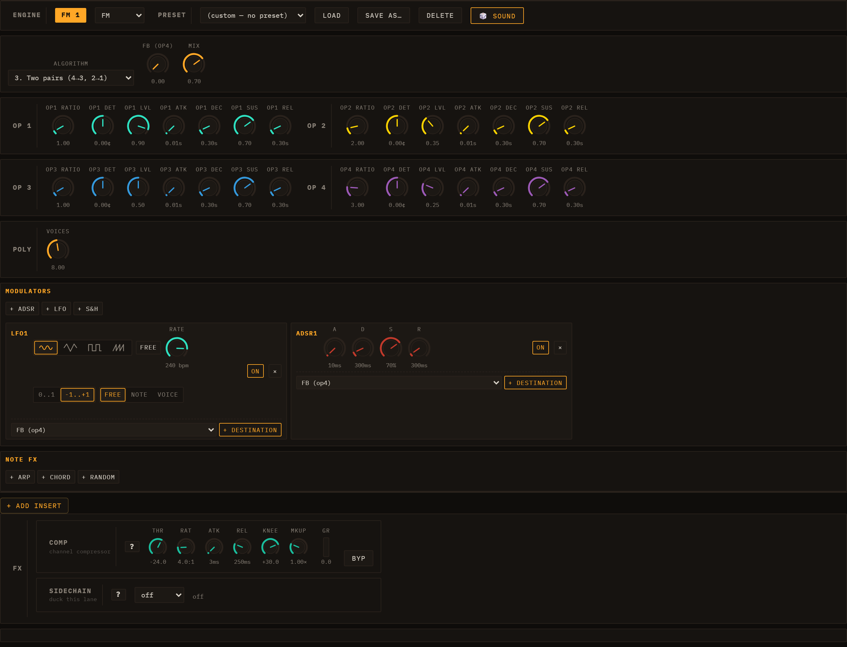 FM editor panel
