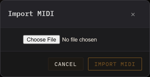 The Import MIDI dialog